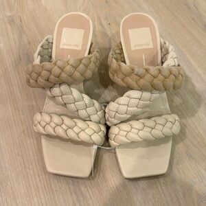 Dolce vita tan braided heels size 6